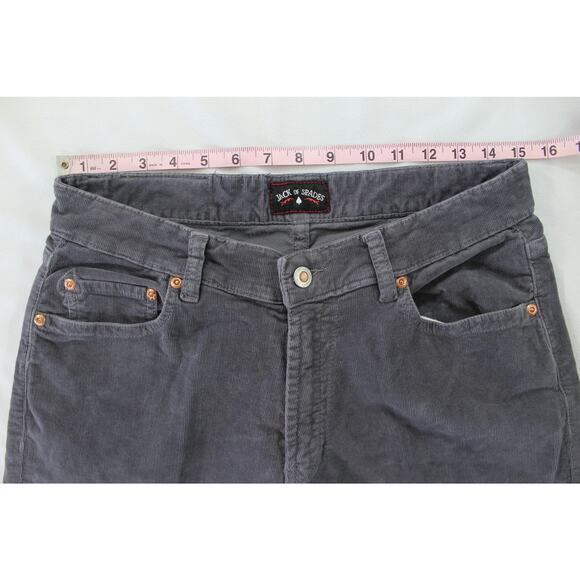 Jack of Spades Gray Corduroy Pants Mens 32x32 Straight Fit Stretch - Picture 12 of 14